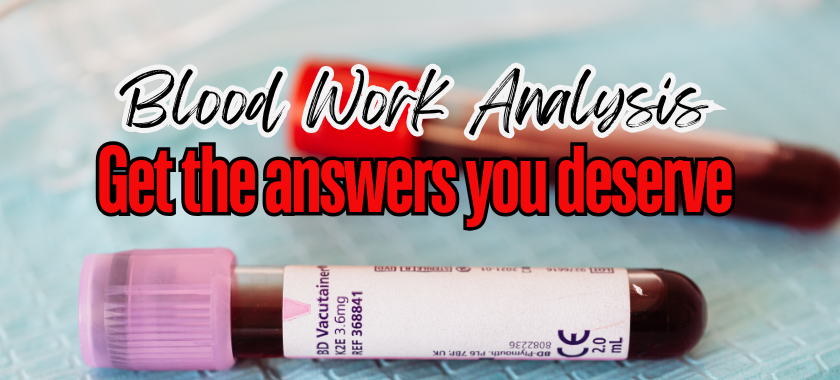 Comprehensive blood work analysis from Vitality health SFL
